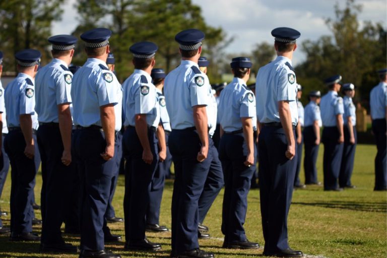 A group of policemen in Australia